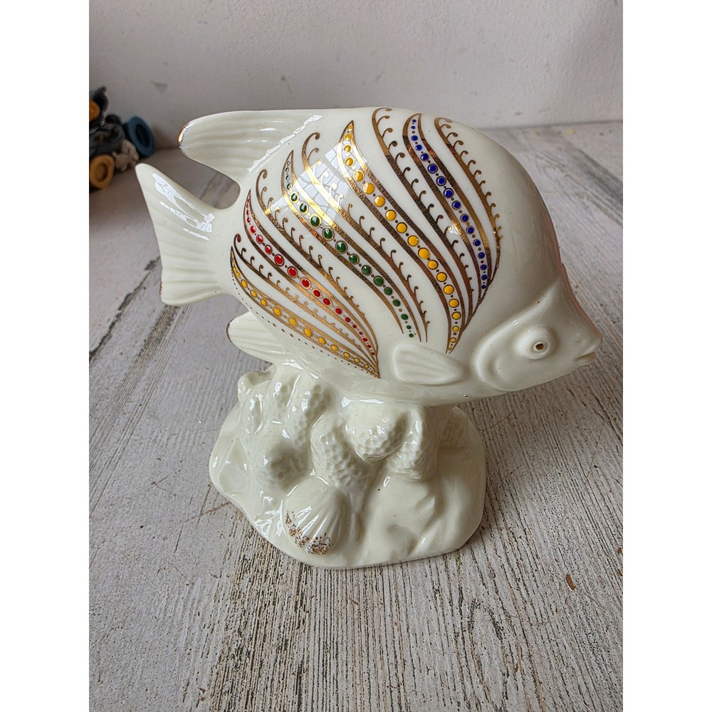Vintage formalities goldfish angelfish statue figurine decor nautical beach
